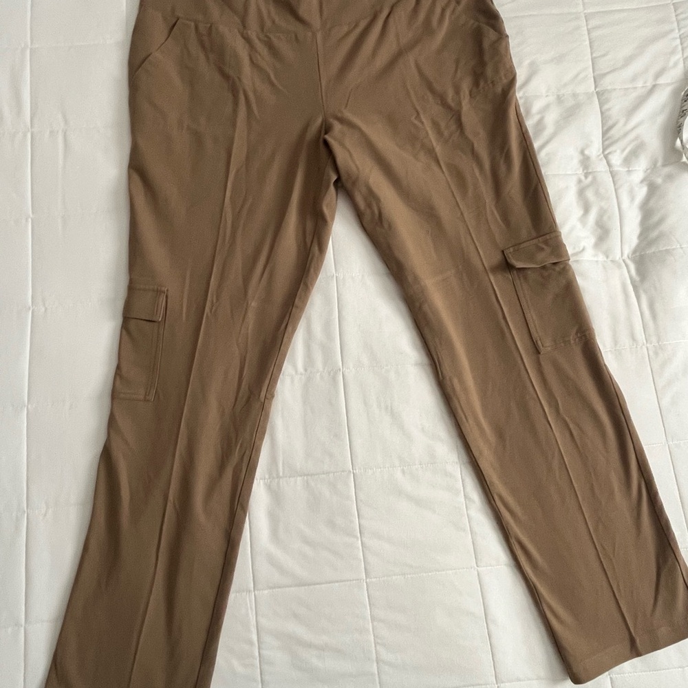 Women with Control Brown Pantsuit Straight Leg